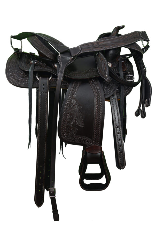 Leather Western Trail Saddle - Image 2