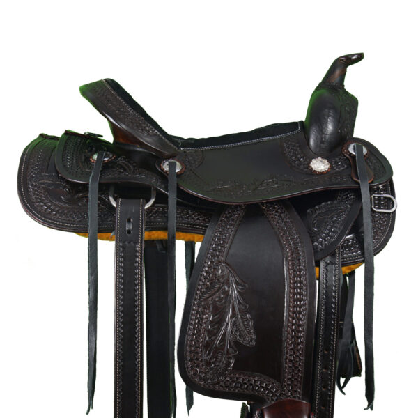 Leather Western Trail Saddle - Image 3