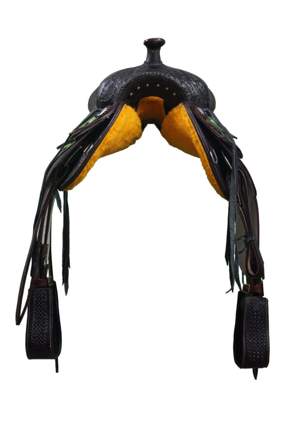 Leather Western Trail Saddle - Image 4
